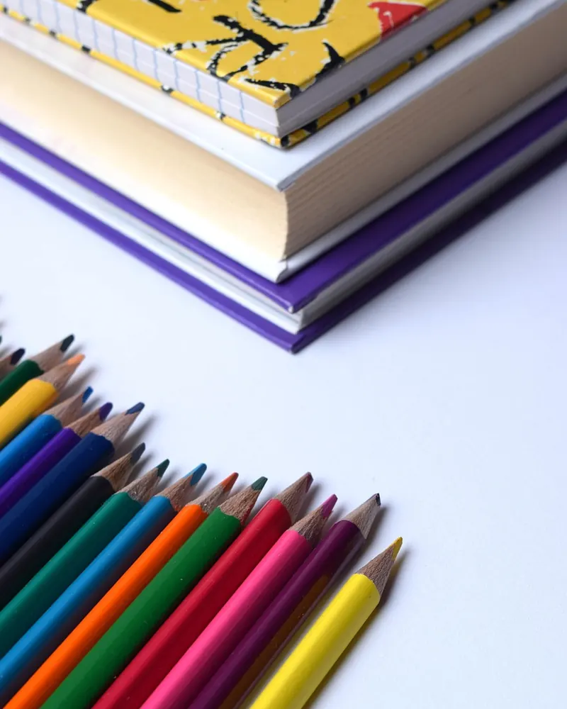Back to school colored pencils art supplies
