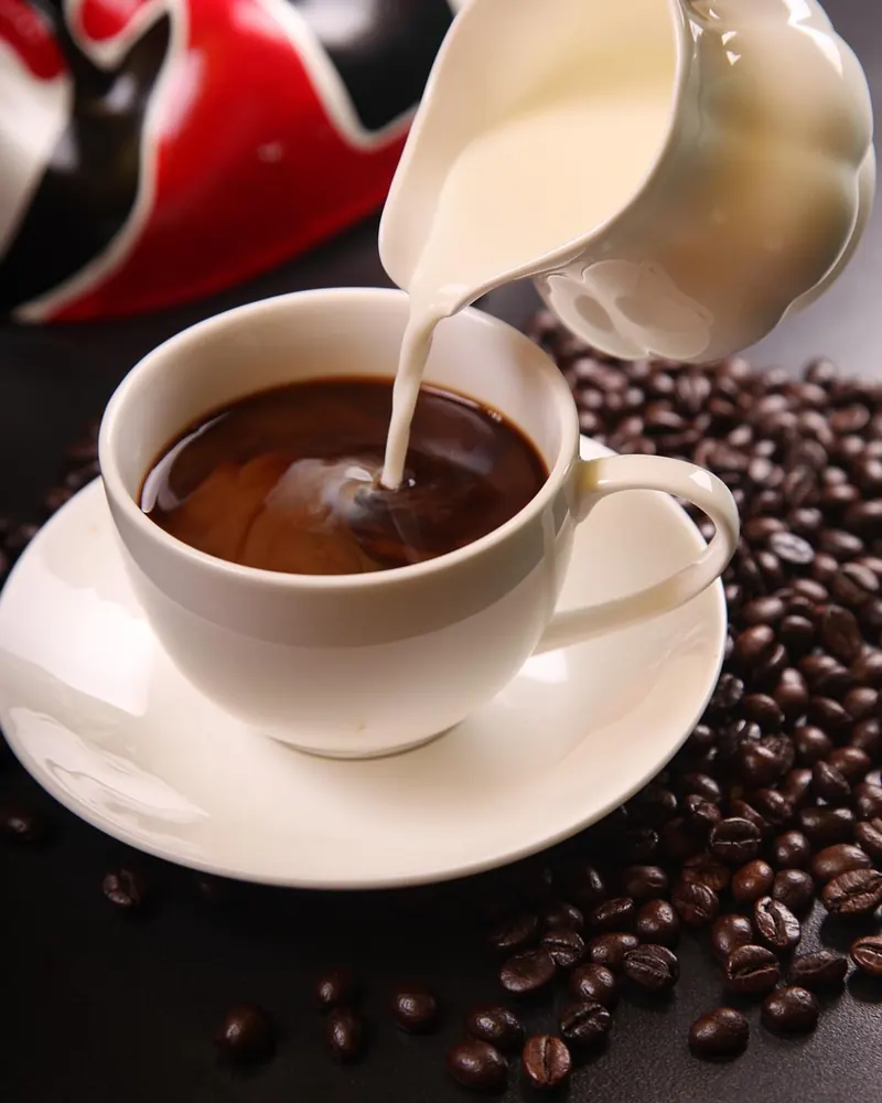 Coffee milk coffee beans