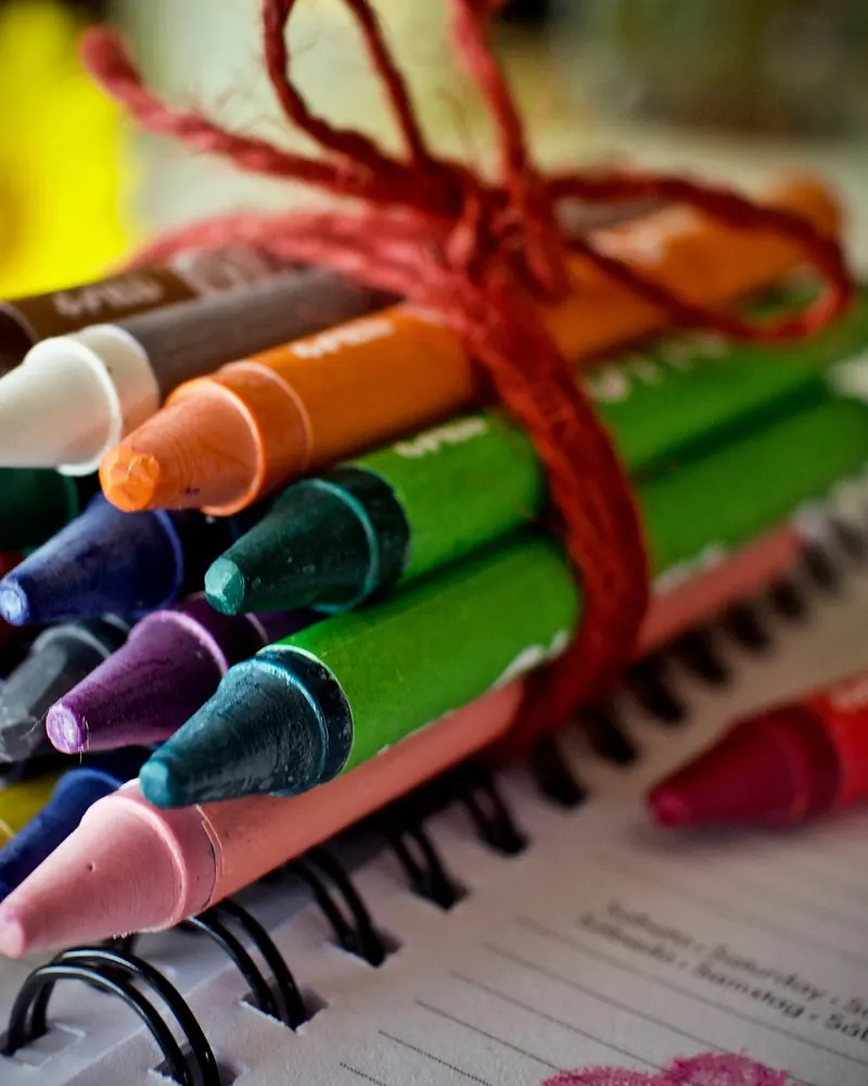 Crayons colors flower