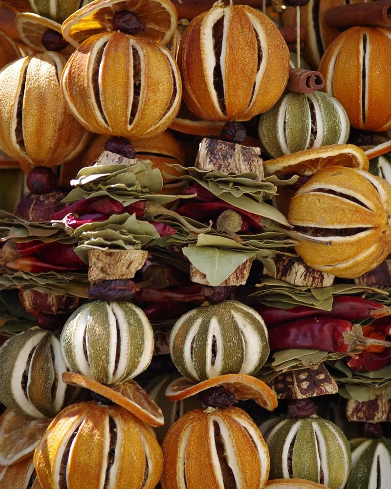 Orange dried fruit