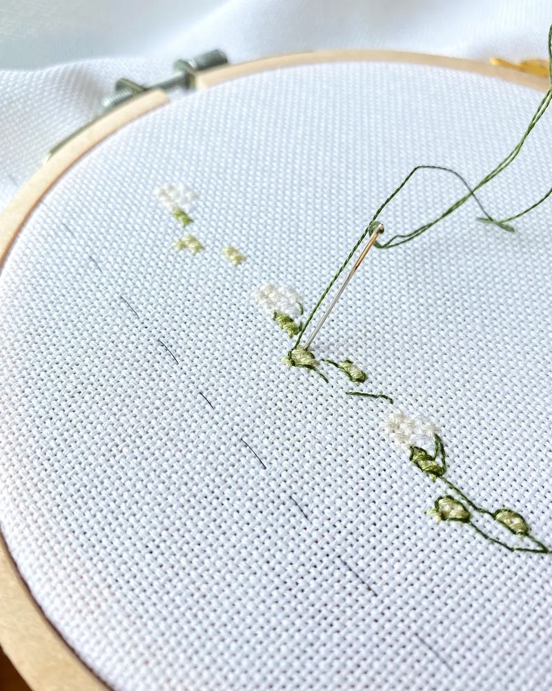 Embroidery cross stitch needlework