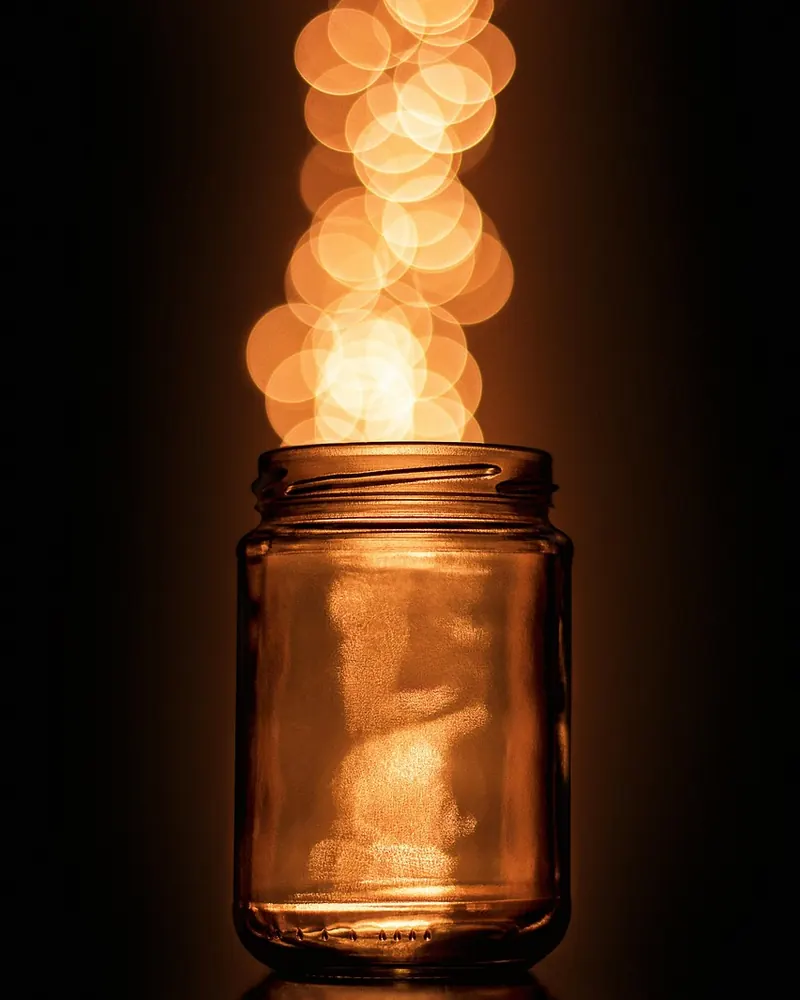 Light sparkle jar