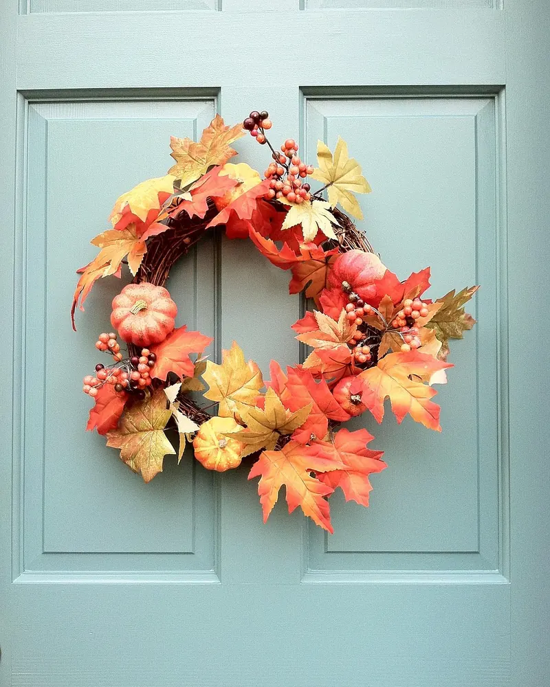 Wreath fall orange
