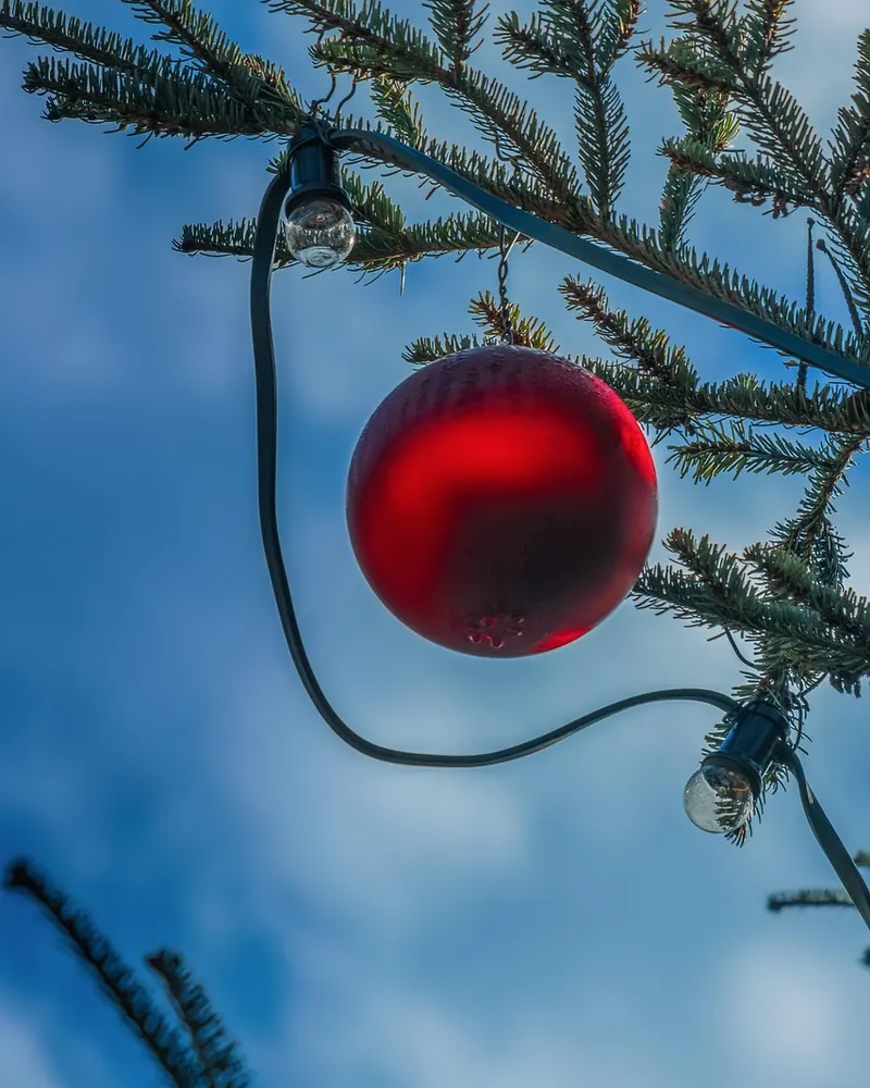 Christmas ornament ball red