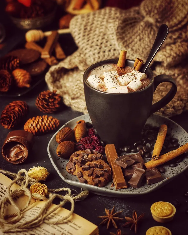 Hot chocolate drink christmas