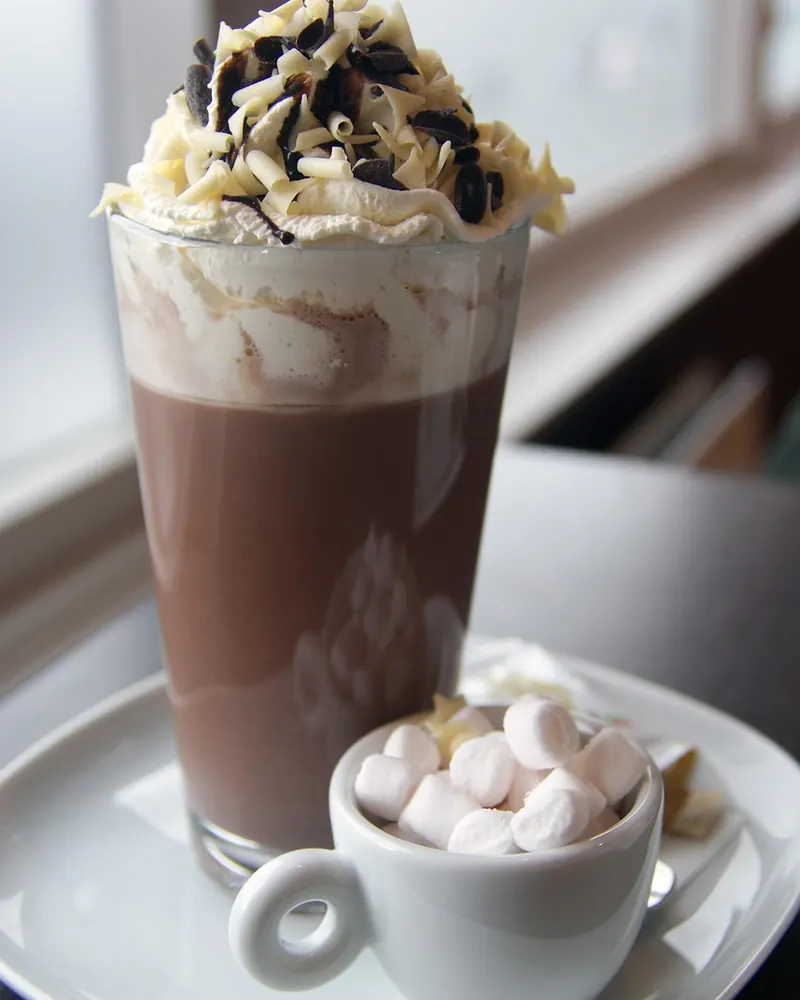 Hot chocolate drink hot
