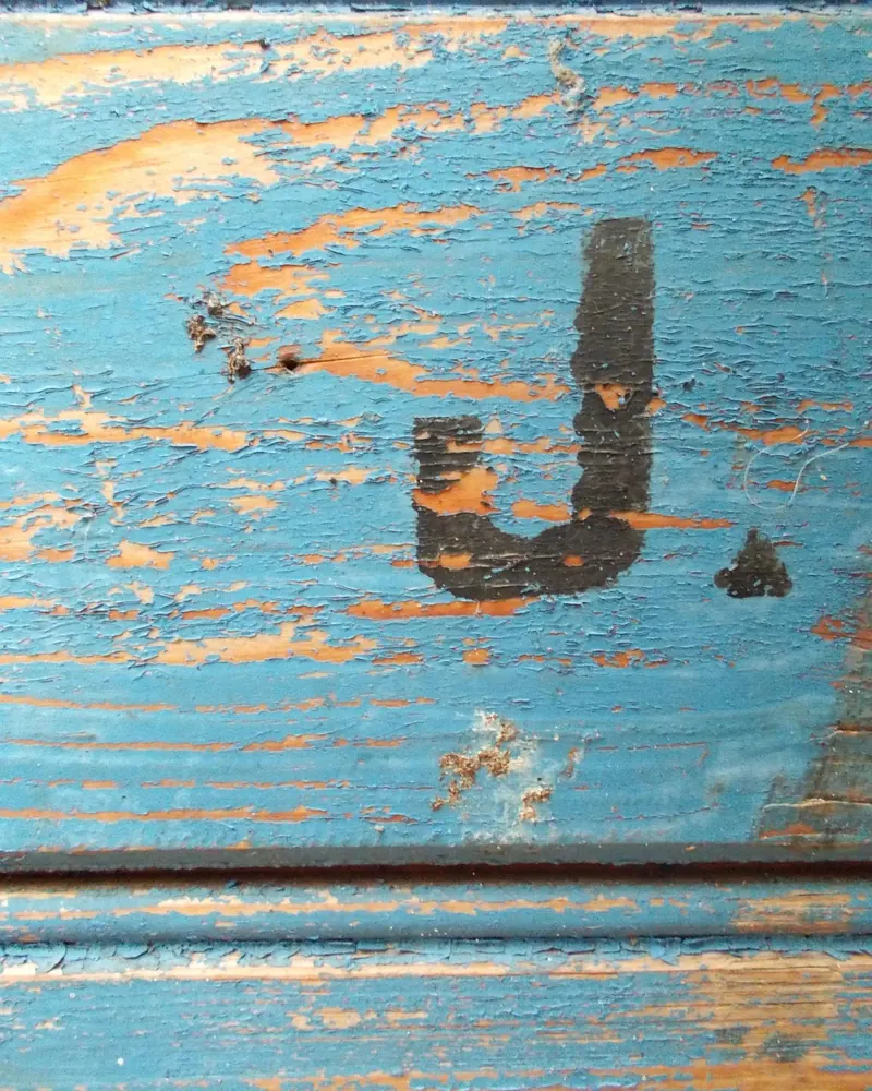 Letter vintage old wood