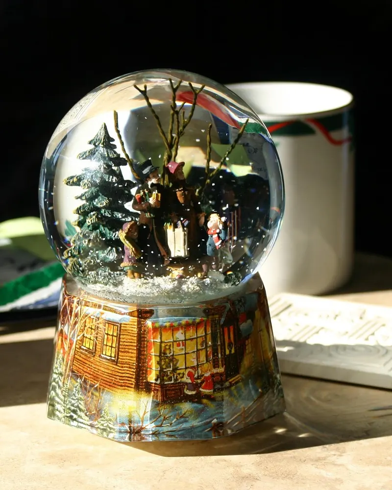 Snow globe nature christmas