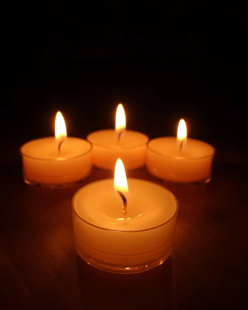 Tea lights candles candlelight