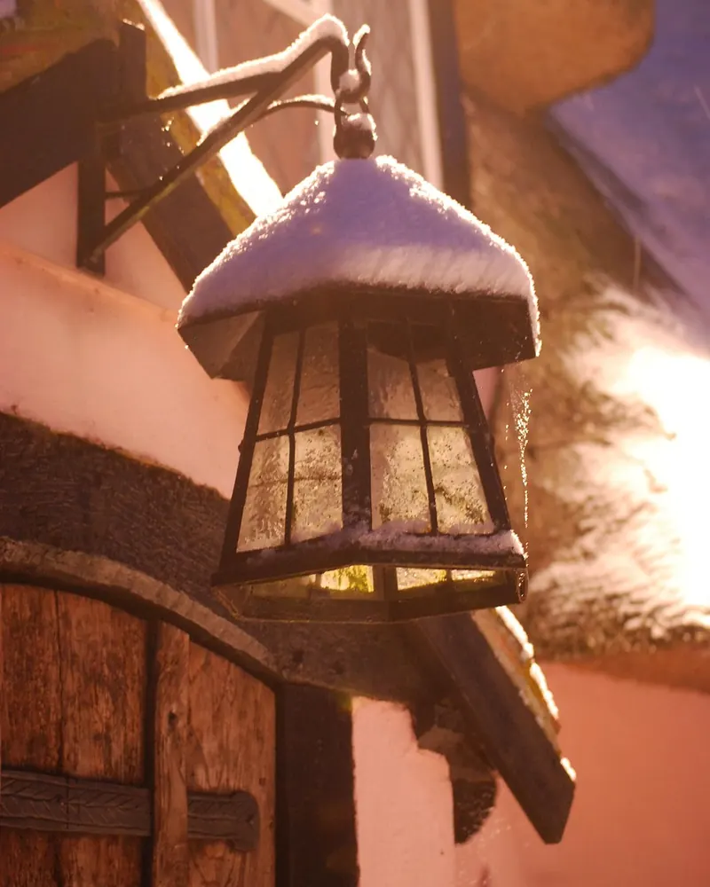 Snow lantern christmas