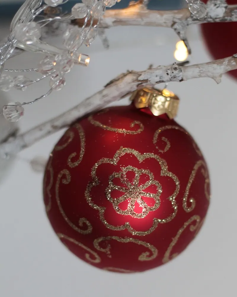 Christmas ball red gold
