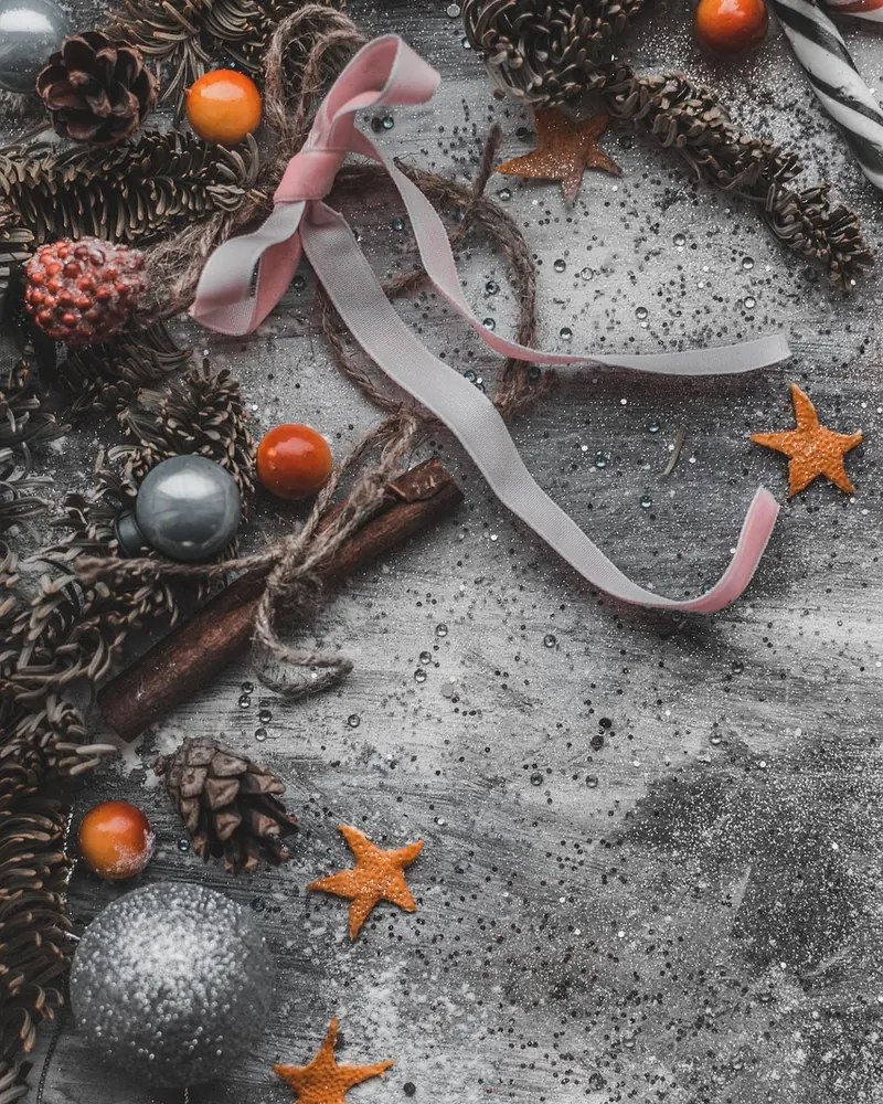 Christmas ornaments background