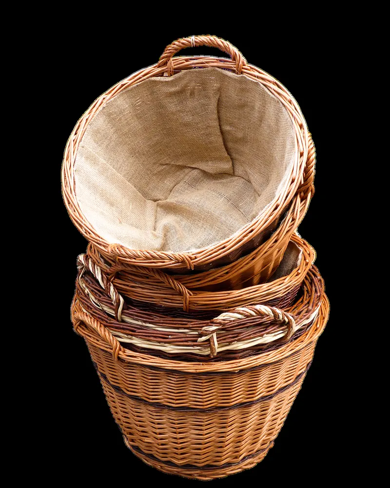 Basket wicker basket isolated